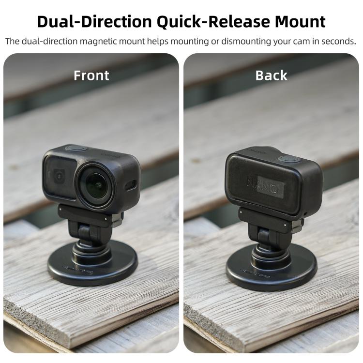 Magnetisk hurtigmontering til Osmo Action 6 og Osmo Nano