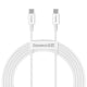 Baseus CATYS-C02 Superior Series 100W USB-C / Type-C to USB-C / Type-C Fast Charging Data Cable, Cable Length:2m(White)