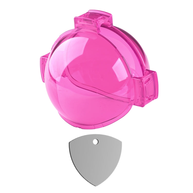 Insta360 X3 dykfilter i rött och magenta, perfekt för levande undervattensbilder.