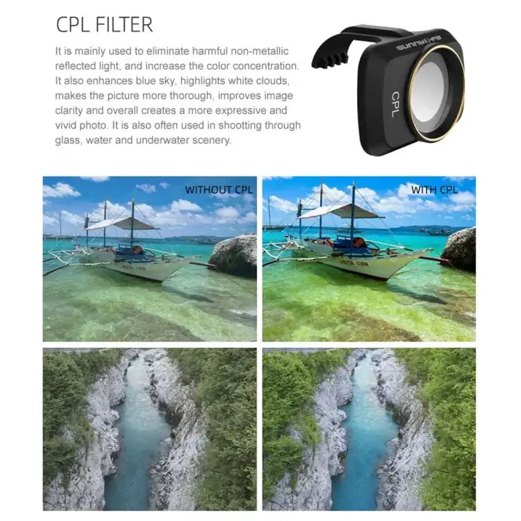 Sunnylife MM-FI9258 For DJI Mavic mini 6 In 1 Drone MCUV+CPL+ND4+ND8+ND16+ND32 Lens Filter - Action King