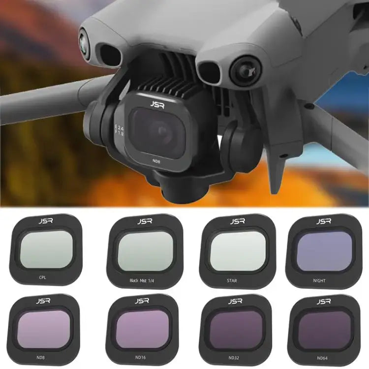 Til DJI Mini 5 Pro JSR KB-serien dronekameralinsefilter, MCUV, CPL, ND8, ND16, ND32, ND64, ND128, ND256, STAR, NIGHT, Black Mist 1/4, 3 i 1 UV ND8/16, 3 i 1 ND8/32/128, 4 i 1 CPL ND8-32, 4 i 1 ND8-64, 6 i 1 ND8-64 UV CPL, 8 i 1 blandet filter ...