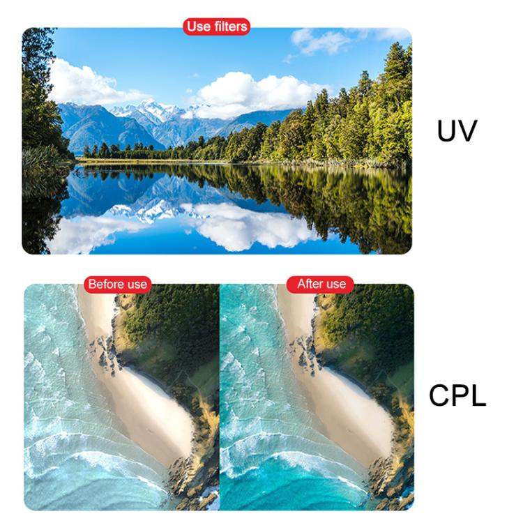 Til DJI Mini 5 Pro JSR KB-serien dronekameralinsefilter, MCUV, CPL, ND8, ND16, ND32, ND64, ND128, ND256, STAR, NIGHT, Black Mist 1/4, 3 i 1 UV ND8/16, 3 i 1 ND8/32/128, 4 i 1 CPL ND8-32, 4 i 1 ND8-64, 6 i 1 ND8-64 UV CPL, 8 i 1 blandet filter ...