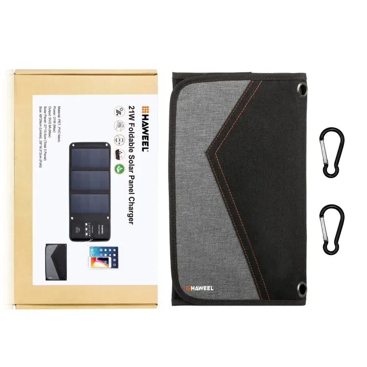 Hopfällbar 21W Solpanel för Friluftsliv, Resor och Snabbladdning