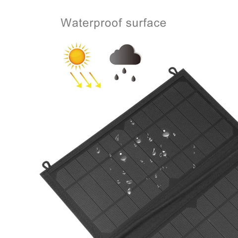 HAWEEL 24W Vikbar Solpanel med Snabbladdning