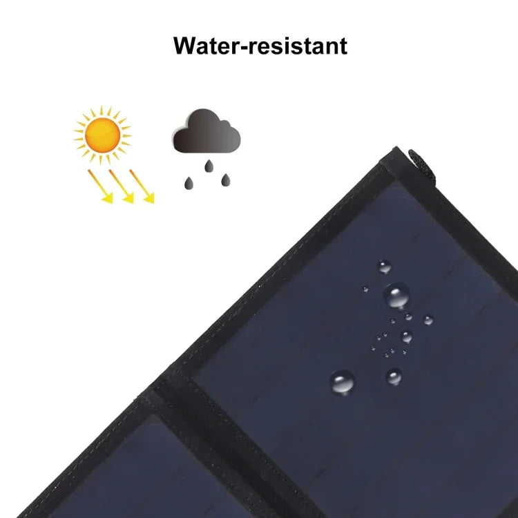 HAWEEL 14W Ultrathin Foldable Solar Panel Charger with 5V / 2.2A USB Port, Support QC3.0 and AFC