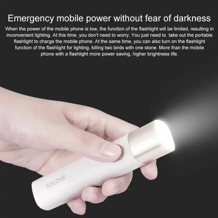 Original Xiaomi Youpin SOLOVE LED ficklampa – uppladdningsbar, bra kvalitet, köp din Xiaomi ficklampa här!