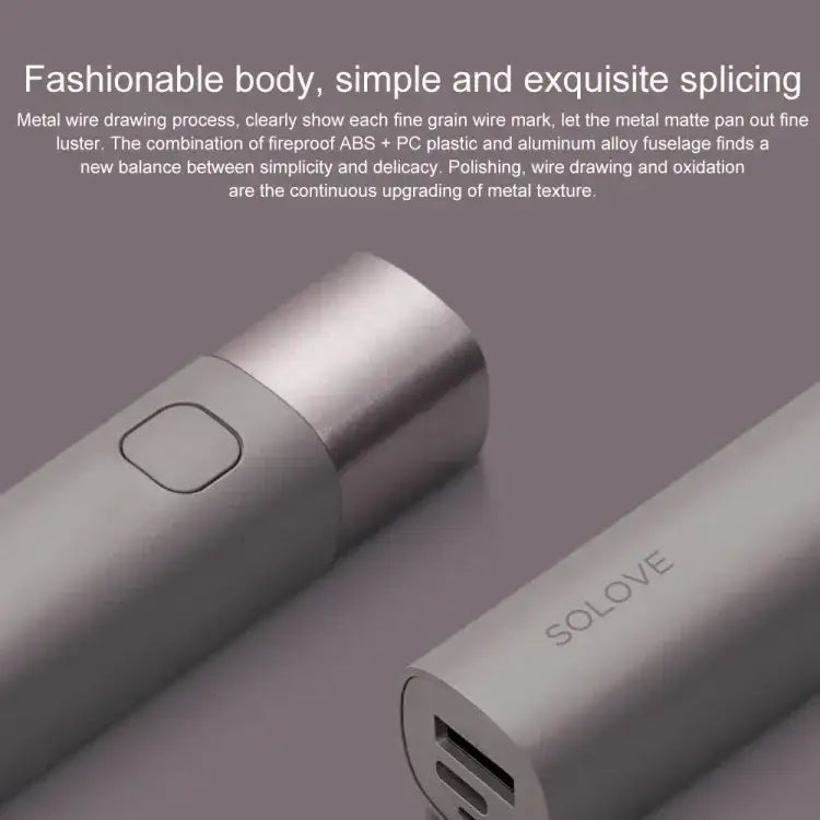 Original Xiaomi Youpin SOLOVE LED-ficklampa. Köp denna bra, uppladdningsbara Xiaomi ficklampa.