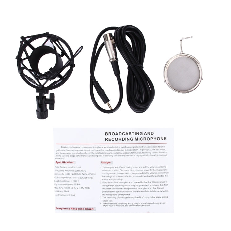 3000 Home KTV Mic Condenser - Kondensatormikrofon til hjemmestudiet