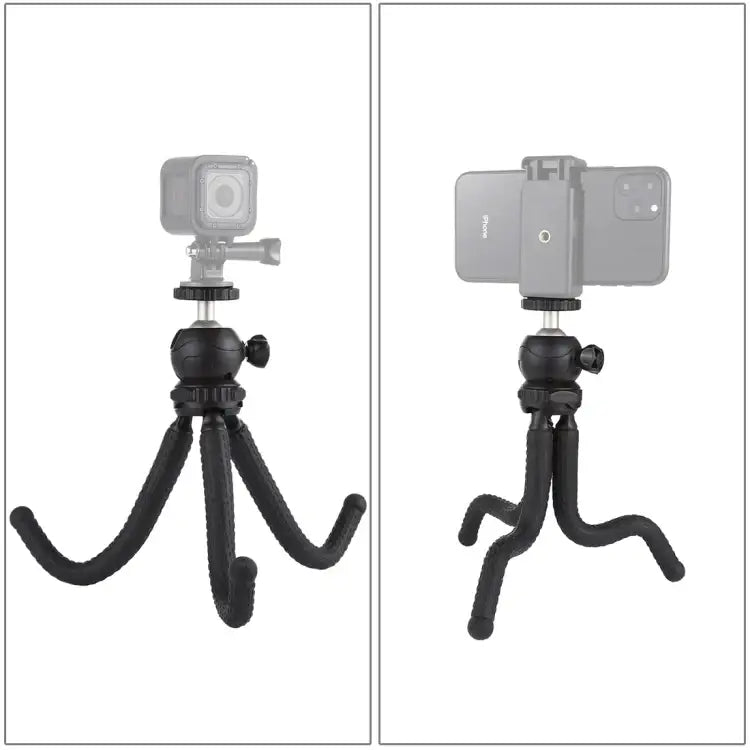 PULUZ Mini Octopus Flexible Tripod Holder with Ball Head for SLR Cameras, GoPro, Cellphone, Size: 25cmx4.5cm - Action King