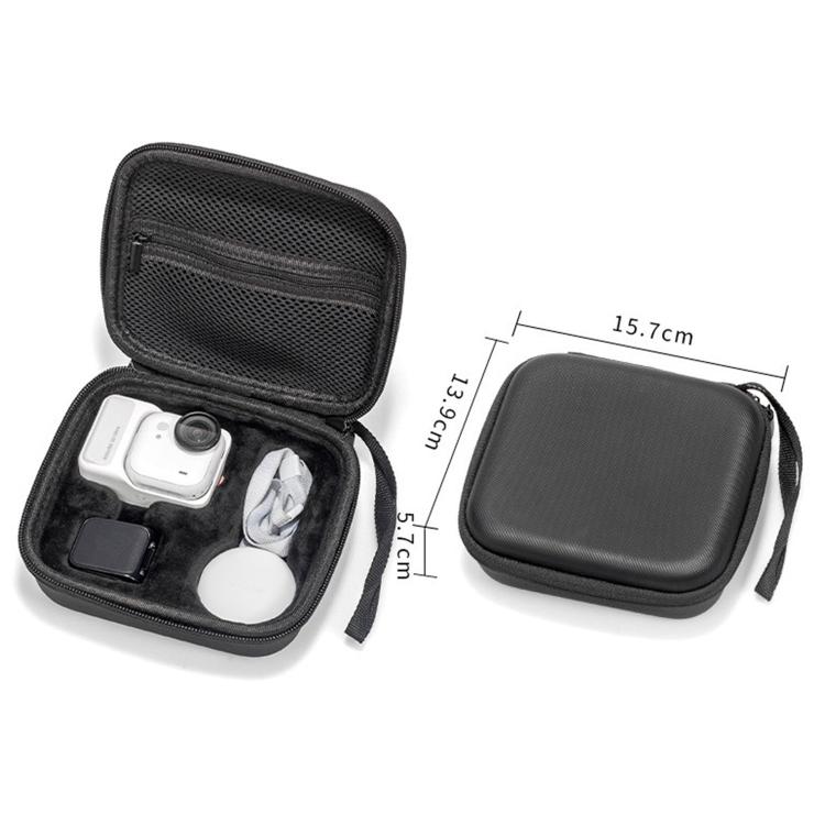 Skyddande Insta360 GO väska med handrem för säker transport och enkel åtkomst.