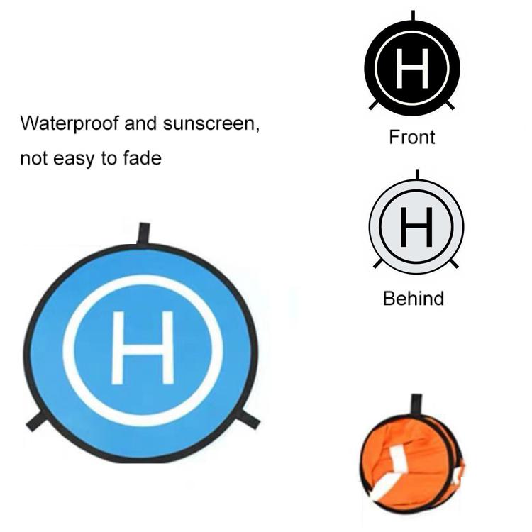 Universal Foldable Helipad Landing Pad For Drone, Diameter 55cm Black White, Diameter 75cm Black White