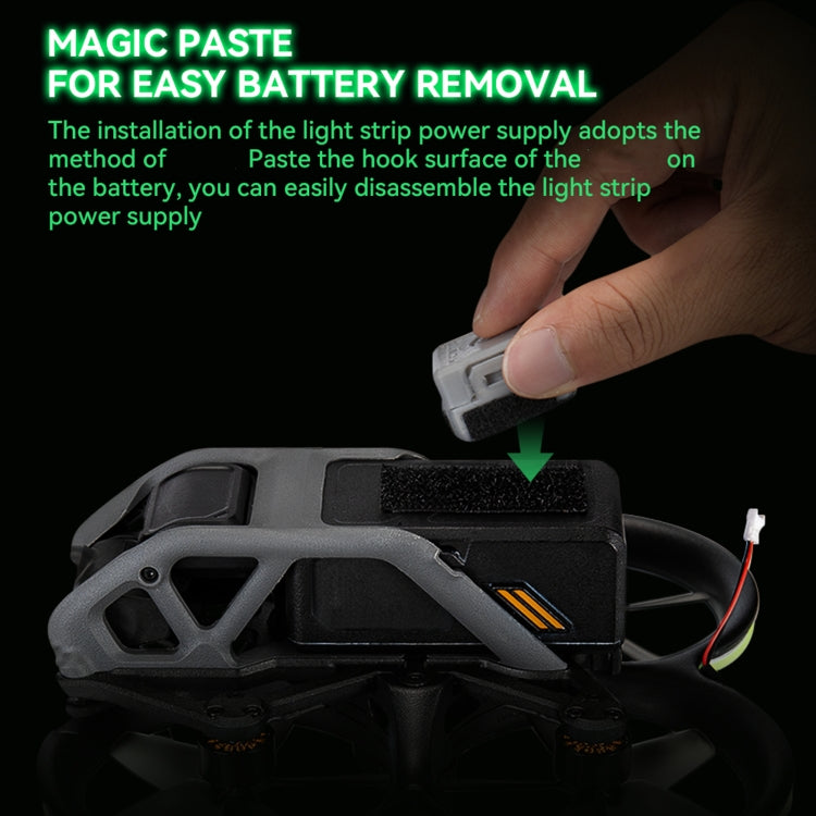 DJI Avata LED-list förbättrar nattflygning med tydlig synlighet och innovativ design.