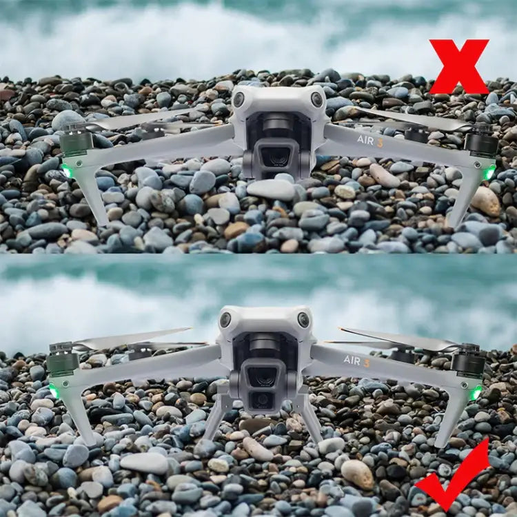 For DJI Air 3 Heightened Landing Gear Body Protection Fall and Crash Proof Folding Extension Kickstand - Action King