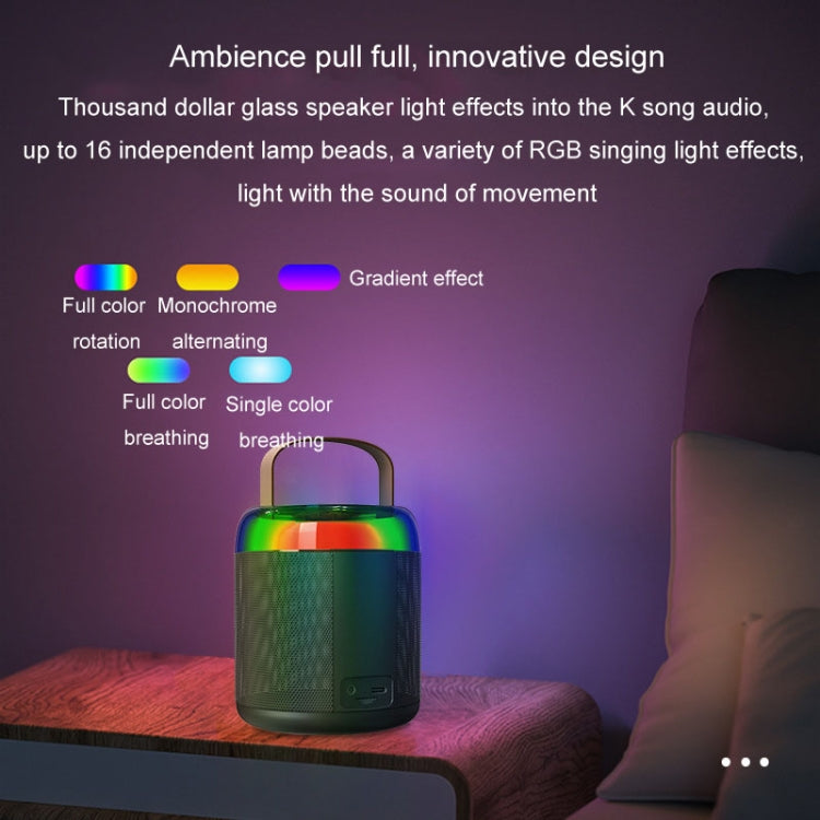 Bærbar Bluetooth-højttaler til hjemmet, lille, udendørs, karaoke-lyd, Y1 Hvid, Y1 Pink, Y1 Sort, Y2 Hvid, Y2 Pink, Y2 Sort