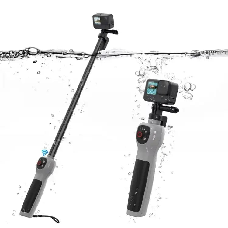 Telesin Selfiepinne Vattentät - 250-850mm med Fjärr till GoPro Hero13/12/11/Mini/10/9/8 Black / Max - Action King