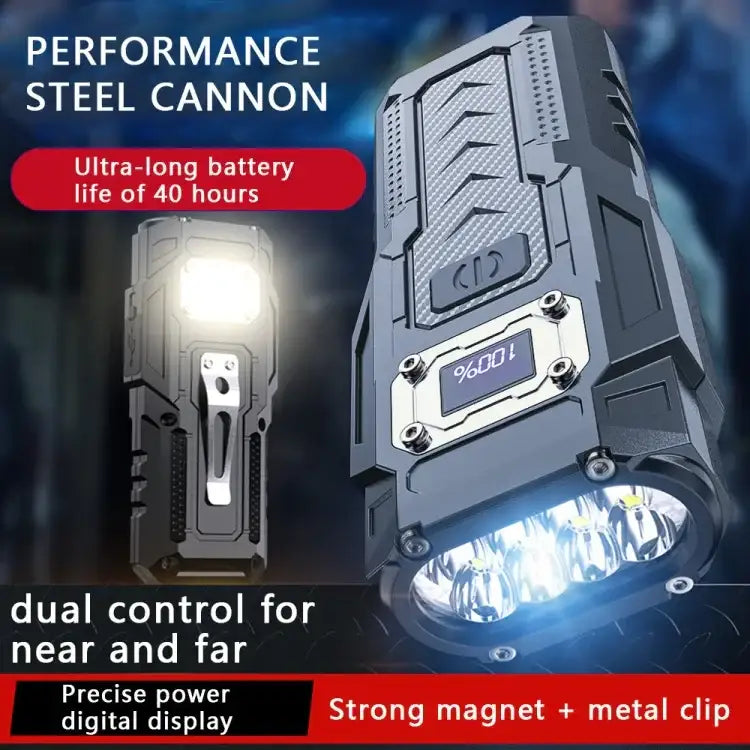 Mini Keychain Flashlight Magnet with LCD Display