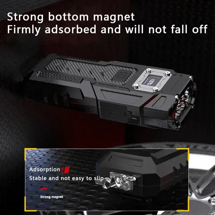 Mini Keychain Flashlight Magnet with LCD Display