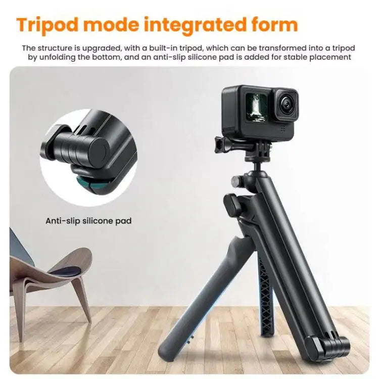 TELESIN Tri-folding Tripod For Sports Camera Mobile Phone Selfie Stand Desktop Fixed Bracket - Action King