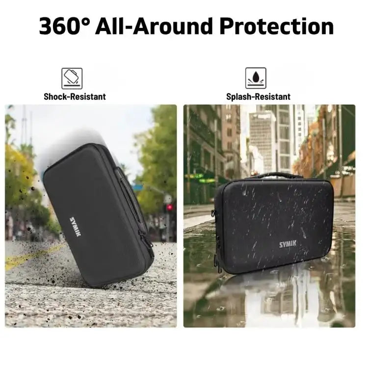 For Insta360 X5 / X4 Camera SYMIK Large Capacity Storage Bag Handbag Messenger Carrying Case - Action King