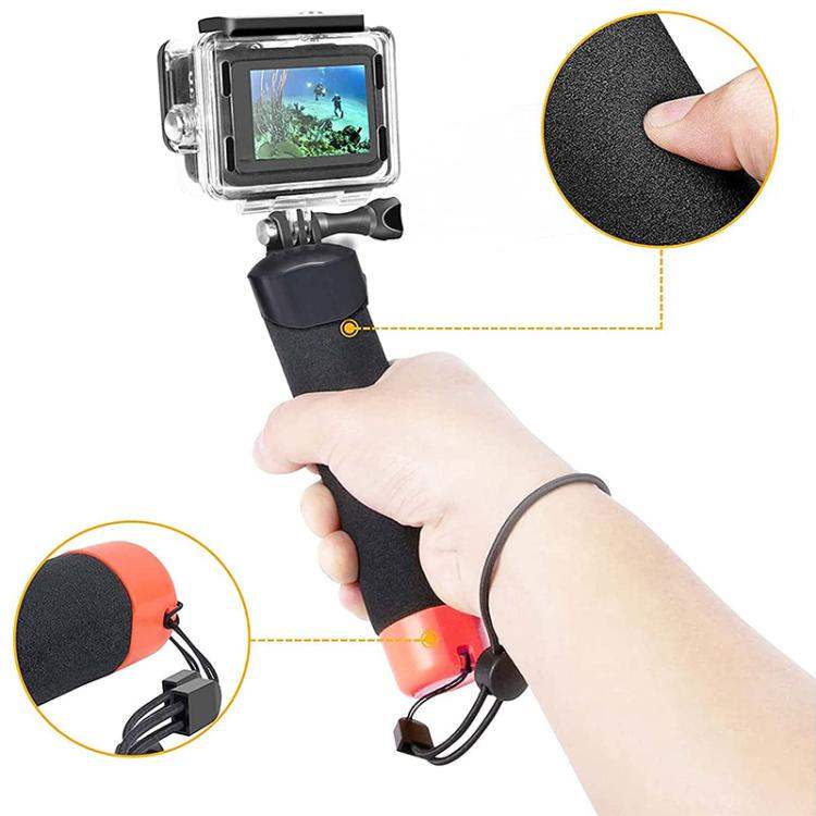 For DJI Action 5 Pro/4/3 Waterproof Diving Case with Buoyancy Float Stick Kit Includes Anti-Fog Inserts, Mounting Base - Action King