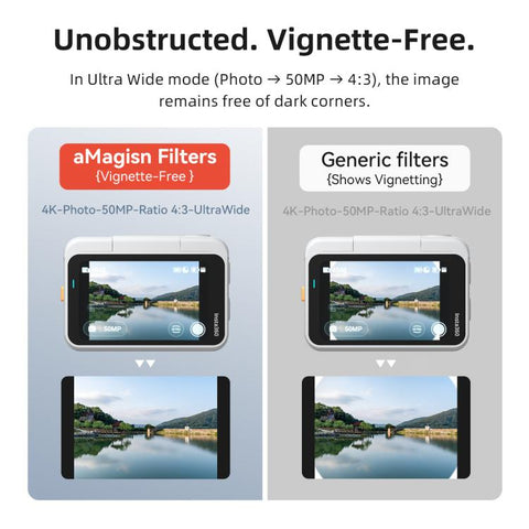 aMagisn Vattentätt Anti-fog Filter för Insta360 GO Ultra