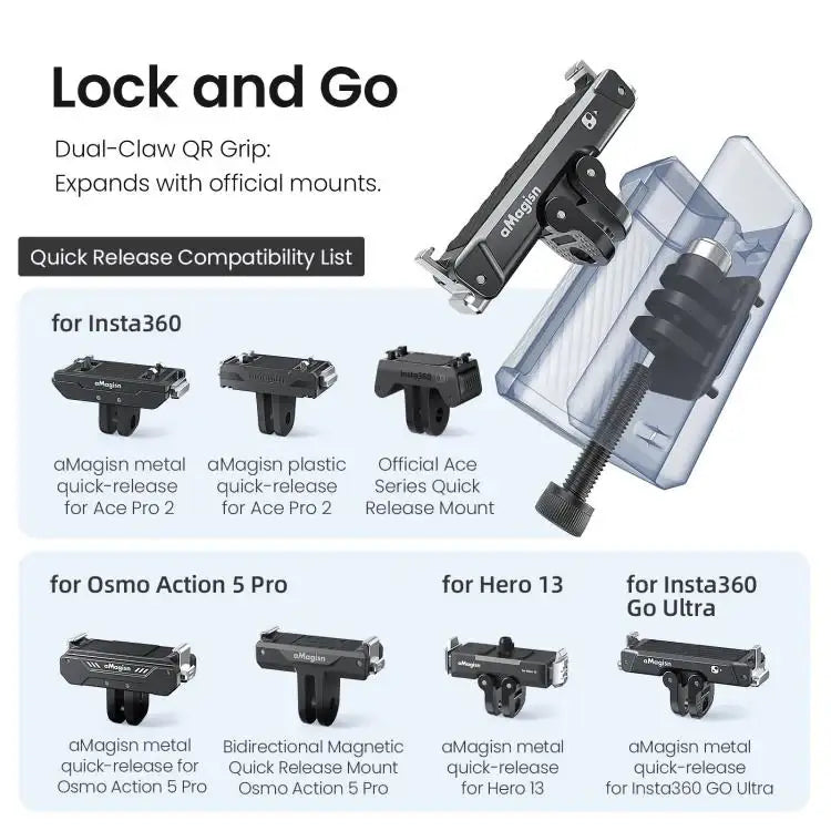 Kameragreb til actionkameraer – optimal stabilitet