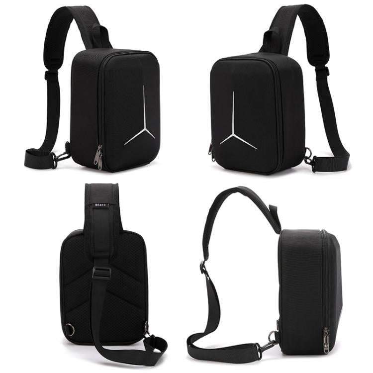 Til DJI Neo 2 BKano udendørs bærbar hård skal Smooth Fly Kit organizer-taske mini brysttaske, brysttaske (sort)