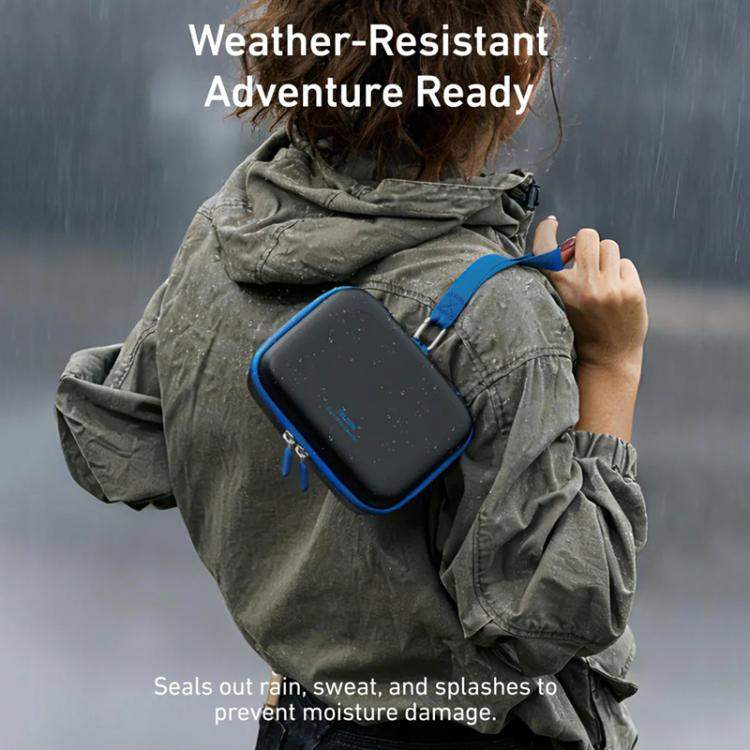 TELESIN DisAdv Medium Hard skyddsfodral – svart, stöttåligt för actionkamera som GoPro.