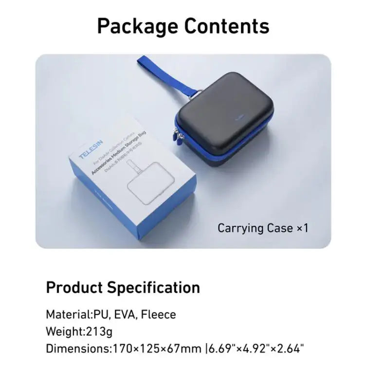 TELESIN DisAdv Medium Hårdt Beskyttende Etui til Actionkamera
