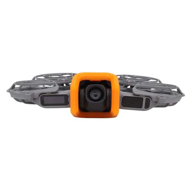 DJI Neo 2 CQT främre bakre skyddande stötfångare i rött mot slitage och stötar, monterad på drönare.