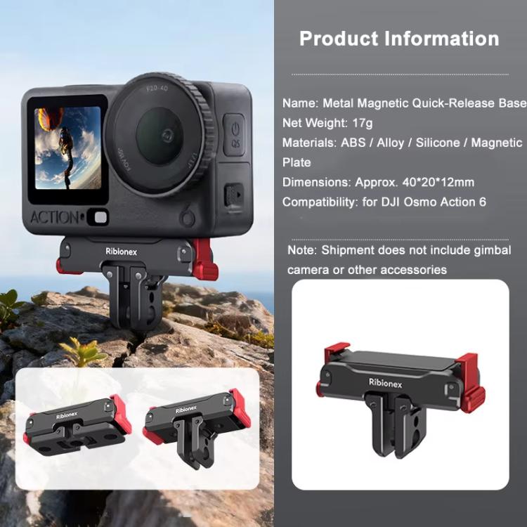 Dobbeltsidet magnetisk montering til DJI Osmo Action 6