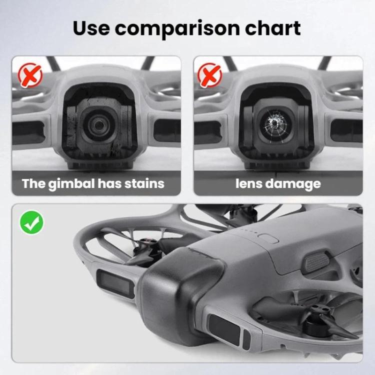 Dammsäkert linsskydd för DJI Neo 2 Flymile Drone. Skyddar mot smuts, damm och repor.