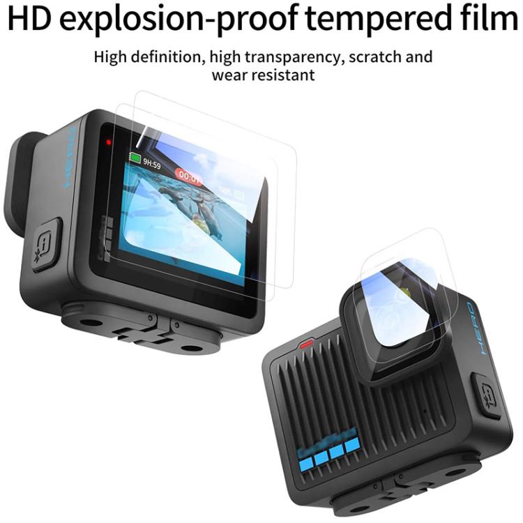 GoPro HERO 4K 2024 - Hærdet skærm- og linsebeskytter