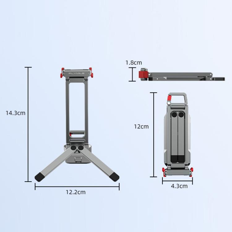 Til DJI Osmo Action 6 / Nano Flymile Magnetisk Quick-Release Tripodbeslag og Karabinhage, AC6035